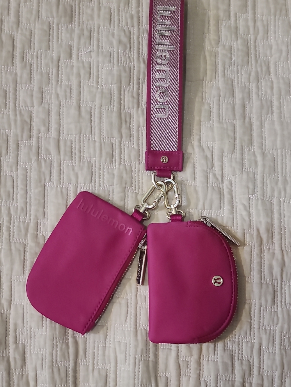 Lululemon Dual Pouch Pink Wristlet